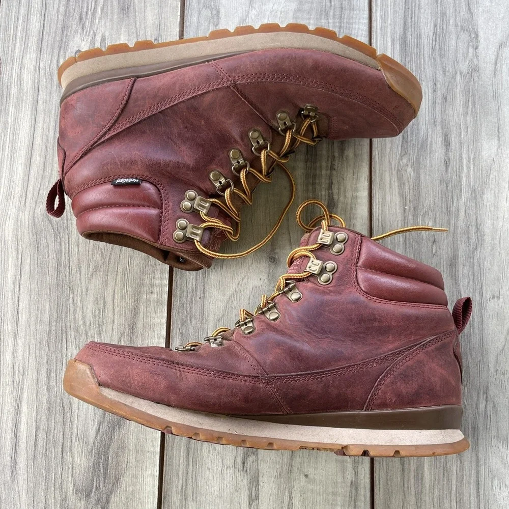 The North‎ Face Back-To-Berkeley Hiking Boots Men 7.5 Red Redux Leather WP Lace